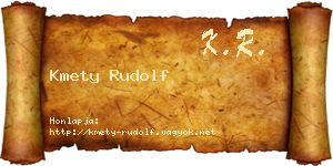 Kmety Rudolf névjegykártya